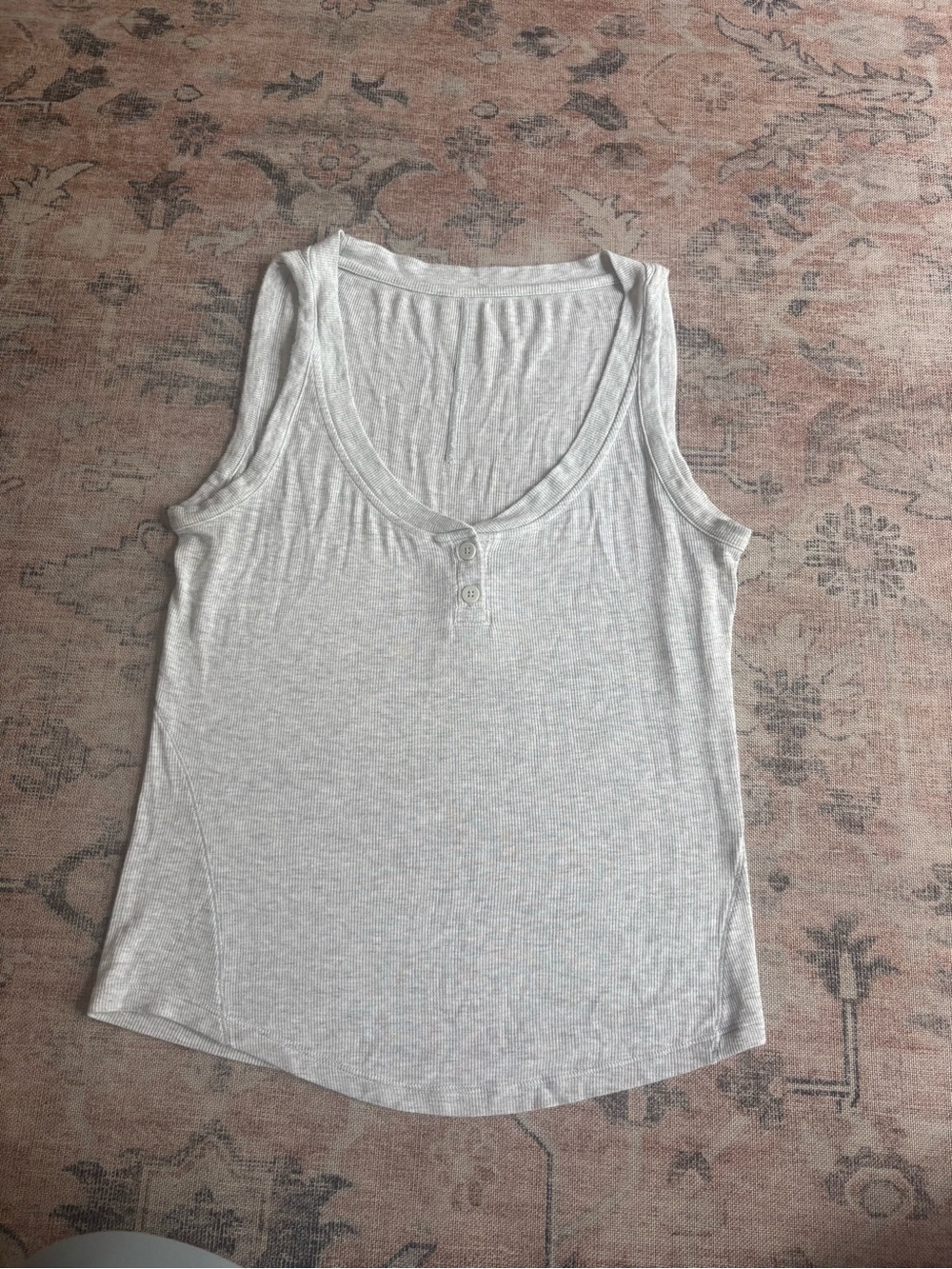 Lululemon Hold Tight Henley Gray  Tank Top